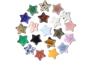 LUCYWEY 20 Stück Natürliche Kristalle Halbedelsteine, Heilkristalle Edelsteine Set, Chakrasteine, Glückssteine, Spirituelle Energie, Magnetfeldgleichgewicht, DIY-Zubehör, Blumentopf- und Aquariumdekoration