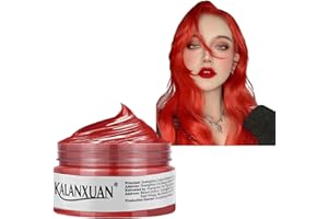ANGIVLGA Hair Colour Wax,One-Time Temporary Hair Dye, Red Hair Dye, Coloured Hair Spray Wash Out Kids Men Women Instant Styling Hair Cream For Party,Cosplay,Nightclub,Halloween (Red)