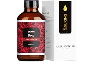 SALKING Aceite Esenciales de Rosa 120ml,100% Puro Aceites Esenciales para Humidificador,Aceites Esenciales Naturales Aceite Perfumado de Rosa, Regalos Originales para Mujer