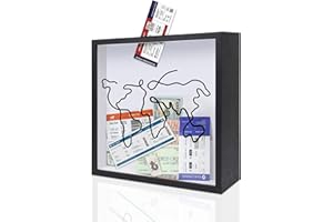 ZEEYUAN Adventure Archive Box 29X29CM Scatola per Avventura per Biglietti Shadow Box, Cornice 3D da riempire, Scatole portaoggetti Profonde, Cornice per Oggetti Fai da Te