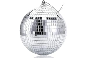 SUNSHINE SMILE Bola de Discoteca,Bola de Discoteca con Espejo,Bola de Discoteca para Fiesta,Bola de Espejos para Colgar,Bolas de Espejo Colgantes,Deco Bola de Disco,Colgar Disco Ball,Bolas de Discoteca