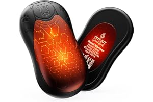 OUTJUT Calentador de Manos Recargable 12000mAh, 2 en 1 Reutilizable con Calentadores de Manos Magnético, 3 Niveles de Calor, Regalo de Invierno, Ideal para Esquí, Acampar, Otros Deportes al Aire Libre