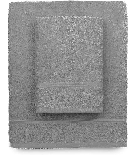 Set Asciugamani Da Bagno Antimicrobici 8 Pezzi - Grigio Silenzioso - Tecnologia Anti-odori E Asciugatura Rapida