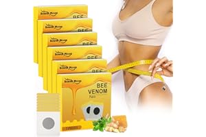 ACWOO Bienengift-Schlankheitspflaster, Bienengift Lymphdrainage Schlankheitspflaster, Bienengift Pflaster zum Abnehmen, Bee Venom Pflaster für Gewichtsreduktion, Entgiftung, Abführmittel（42PC）