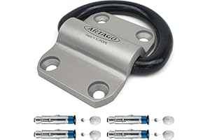 ARTAGO 60 Ancrage Sécurité Sol/Mur, Haut de Gamme, Anneau XXL Basculant ø20mm, Acier Résistance Maximale et Boulons Plus Profondes Blindées, Ancre Fixation pour Chaîne Antivol Moto Garage Parking