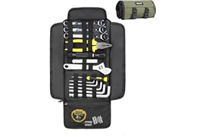 Rhinowalk Borsa da sella per moto, borsa organizer per attrezzi da moto, arrotolabile, borsa per attrezzi da manubrio motore