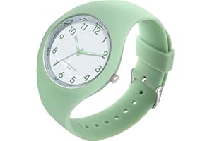 FINDTIME Uhr Damen Armbanduhr Jelly Süßigkeiten Farbe Buntfarbig Frauen Uhren Analog Quarz Damenuhr mit Silikonarmband Wasserdicht Sportuhr für Mädchen Kinderuhr Junge Uhren Kids Watch