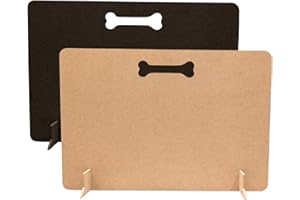 STERZEAL Dog Stopper for Stairs, Dog Barrier Gate | Portable Wooden Pet Stopper | No Drill, Travel Puppy Gate for Stairs and Doorways (Natural, 60cm (H) x 80cm (W))