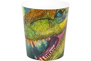 Idena 11545 - Kosz na śmieci dla dzieci, z motywem dinozaura, wykonany z PP, pojemność 9 litrów, kosz na śmieci do pokoju dziecięcego, 1 szt.