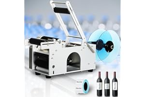 HANCHEN Semi-Automatic Round Bottle Labeling Machine Labeler LT-50 for 15-120 mm