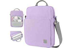 Dadanism 13" Bolsa Protectora de Tableta para iPad Pro 13" M4 2024, iPad Air 13" M3 M2, iPad Pro 12,9", Galaxy Tab S10+/S10 Plus/S9 FE+ Plus/S9+ Plus 12,4", con Correa de Hombro y Asa,Grisáceo Púrpura