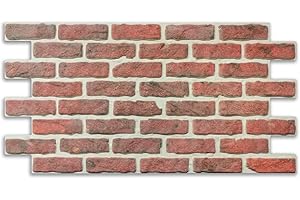 Decoresin Pannello Finto Mattone Ricostruito in Polistirolo Resinato (Manchester)