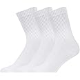 COSHAL® 3 Pairs Men's Sports Socks Mens Cotton Rich Plain Sports Socks Men Workout Training Hiking Socks Walking Athletic Sports Socks Mens Breathable Comfortable Sports Socks UK 6-11