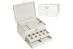 ADEL DREAM Portagioie a tre piani con design lineare ideale come regalo di compleanno e festa per donne figlie e amici colore bianco