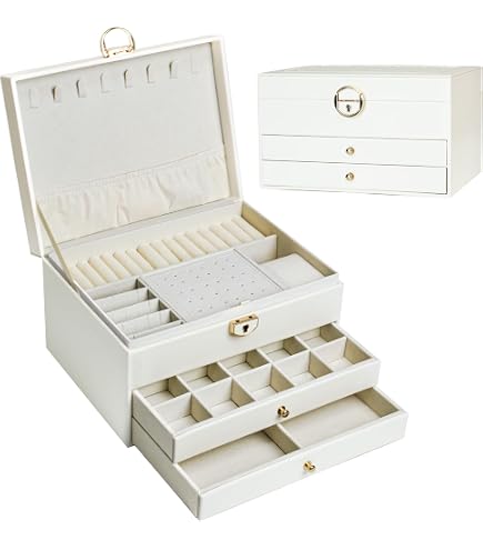 Maverton Portagioie Personalizzato Per Donna - Elegante Scatola Personalizzabile Con Foto E Dedica - Portagioielli Con Stampa Per Lei - Organizer Per - 7