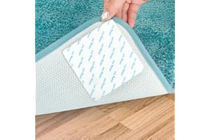 MASTEYMOH Non Slip Rug Pads Grippers for Hardwood Floors 4Pcs 10x10cm, Anti Slip Rug Corner Grippers for Area Rugs, Rug Carpet Tapes to Prevent Sliding for Tile 4 PCS (10x10x0.2cm)