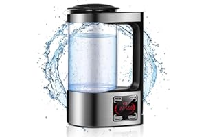 Zilchx Hydrogen Water Machine, 2L Hydrogen Water Generator with LED Screen, Portable Water Ionizer Machine, Hydrogen Rich Water Bottle with Thermostat Function, Water Hydrogenator for Home Travel