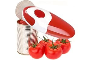 JOPWUE Ouvre-boîte électrique mains libres avec bord lisse et sans blesser les mains, ouvre-boîte automatique pour personnes âgées, arthrite et chef, piles non incluses (1 pièce)