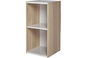 Iris Ohyama, Libreria/scaffale per armadietto a 2 livelli/mobili laterali/scaffale salvaspazio, Modulare, Altezza mensola regolabile 3,2 cm, Ufficio, Casa - Space Saving Shelf - UB-6030 - Marrone