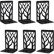 Fermalibri Per Mensole In Metallo - 6 Pezzi Neri Con Segnalibro - Antiscivolo - Foto 4