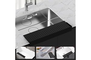 LPQKCCY Silikon Waschbecken Kantenschutz Und Spritzschutz, 5-Grad-Neigungswinkel, Spülbeckenschutzmatte für Küchenspüle, Edelstahl, Granit, Quarz, passend für 9,5–10 cm große Arbeitsplatten
