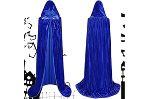 BENMOTAN Umhang mit Kapuze Kostüm Karneval Kapuzenumhang Damen Herren Unisex Umhang Cape Cosplay Party Zauberer Vampir Kostüm Lange Samt Weihnachten, Weihnachtskostüm, Faschingskostüme(Schwarz)