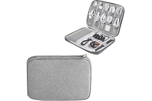 Ronoza Kabeltasche,Grey Kabeltasche Organizer,Kabel Organizer Tasche,Kabel Tasche für Handy,Kabel,Festplatte,Powerbank,SD Karten,Kabeltasche Organizer,Kabel Organizer Reise,Kabelorganizertasche