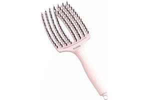 Olivia Garden Fingerbrush Kultowa pielęgnacja z włosia dzika i nylonu, pastelowy różowy, duży rozmiar