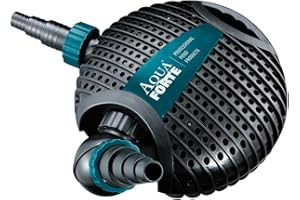 Pompe de Bassin Aquaforte O-16.000, 180 Watts, Débit max. 15,5 m3 par Heure, Hauteur de Refoulement max. 5,5 m, Longueur de Câble 10 m, moteur A-Synchrone, Pompe des particules de Saleté jusqu'à 6 mm