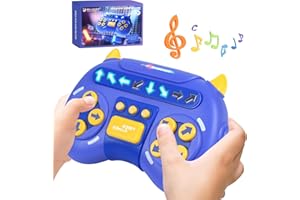 LUXFIZZ Rock Rhythm Dance Handheld Game Machine With Lights/Music Fast Push Finger Electronic Pocket Pop Game Console For Kids And Adults-Christmas Or Birthday Present For Boys And Girls Age 3+