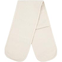 Molly Malou Gants De Cuisine Matelassés Rayures Boucher 18x90 Cm - Résistants Chaleur, Lavables (Vert)