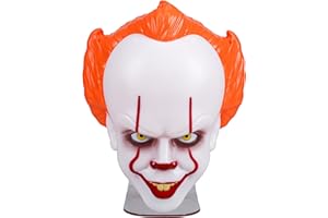 PALADONE Luce Maschera Pennywise Lampada Ufficiale IT, Montabile a Parete o da Tavolo, Decorazione Spaventosa per Halloween, Regalo per Fan di Film Horror, Cavo USB Incluso 18cm