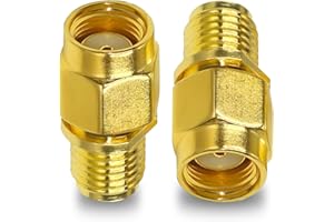 TUOLNK Cambiadores de Género del Conector SMA, Adaptador SMA Macho a Hembra para Antena WiFi, 2PCS