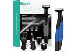 ‎VOYOR VOYOR Barttrimmer Herren Haarschneidemaschine Set mit 11 Längeneinstellungen, All-in-1 Rasierer Herren Elektrisch für Gesicht, Kopf, Körper, Nase, Nass&Trocken Wiederaufladbar Blau/Grau TX510