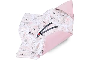 TOTSY BABY Coperta per bebè seggiolino - coperta passeggino 90x90 cm coperta universale per bebè coperta estiva con cotone piquet waffle Rosa selvatica rosa sporco