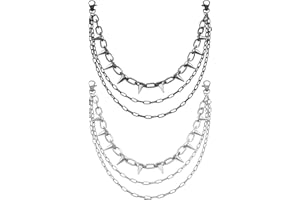 Benaewa 2 Pcs Pants Chain, Punk Wallet Belt Chain Accessories for Men, Women