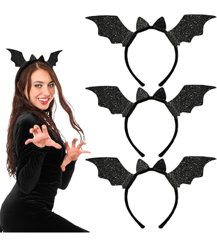 Haarreif Mit Fledermaus-Fühlern – Lustiges Accessoire Für Halloween