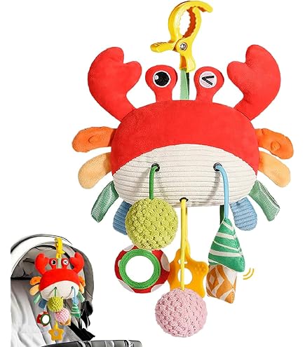 Giocattolo Montessori Per Bambini Ingenuity - Palestrina Portatile Con 3 Giocattoli Rimovibili, Multicolore