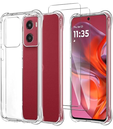 Per TCL 40 SE Cover In Silicone TPU Trasparente + Vetro Temperato 9H - Custodia Bumper Con Anello Porta Cellulare E Cordino - Protezione Completa - 4
