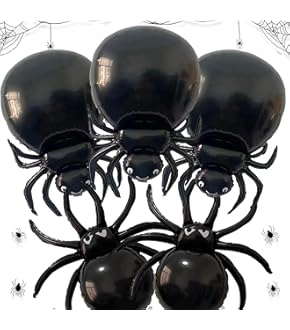 Halloween Deko Luftballons Set - 5-tlg Mit Spinnen & Mumien Folienballons