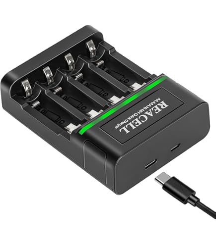 Mspalocell Batterie Ricaricabili AAA Con Caricabatterie, 8 Slot 5V/2A USB Ricarica Rapida Portatile Per Batterie Ni-MH 1,2V Ricarica Indipendente, 8 - Foto 11