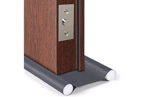 HASA zone 93 cm Burlete Puerta Exterior para Puertas Blindadas y Exteriores de 8,5 a 10 cm de Grosor, Tela Oxford Burlete Bajo Puerta Entrada, Grigio