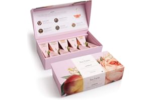 TEA FORTE Tea Forté Jardin | Coffret 10 pyramides Assortiment Thés Bio | Thé Vert, Thé blanc, Oolong, Thé Noir et Infusions | Edition Limitée