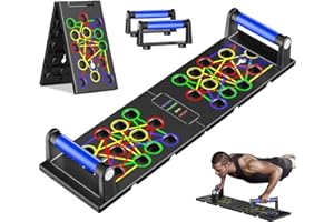 YINGERTOOL 24-in-1 faltbares Liegestützbrett, Heimtrainingsgerät, Fettverbrennung, Trainingsgerät, Liegestütz-Ständer, Muskelbrett, Heimübungen für Männer/Frauen