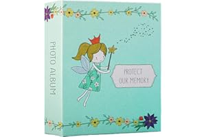 BABYFOND Family Memory Photo Album, 200pockets Scrapbook for 4x6 inch Photos, DIY Album Scrapbook for Anniversary, Wedding, Travelling, Cute Baby Photo Collect (pink)