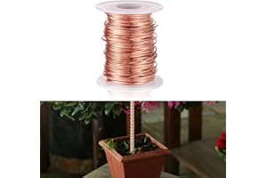 LASUROA 30m Fil Cuivre Jardinage pour Électroculture, 99,9% Pur Calibre 16 Souple Fil Cuivre pour Jardin Culture de Plantes et de Légumes