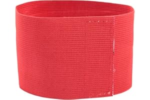 MAGT Brassards de Capitaine de Football, Brassard Capitaine Réglable Captain Armband Bandes de Joueur de brassards de Football de Groupes de Sports d'équipe extérieurs (Rouge)