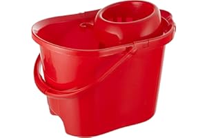 Perfetto Classico Secchio con Strizzatore, Plastica, Rosso, 39x28x30.5 cm