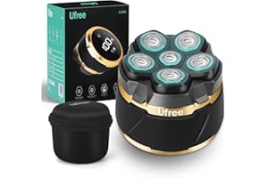 Ufree Head Shavers for Bald Men, Electric Shavers Razor, Rechargeable Bald Head Razor, Magnetic 6D Rotary Shaver, Waterproof Face Beard Trimmer Mens Grooming Kit, Gifts for Men