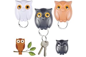 Funmo Schlüsselhaken Eule 3 Stück Eulen Schlüsselhalter Schlüsselanhänger Eule Magnetischer Schlüsselhalter Magnet Schlüsselhalter Night Owl Key Holder Schlüsselhalter Hakenleiste Schlüsselleisteb